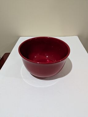NEW Deep Red Ceramic Mixing Bowl. 9" Dia. X 5" H
